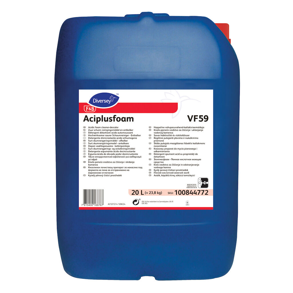 Aciplusfoam VF59 20L - Detergent spumant acid cu proprietăţi de detartrare